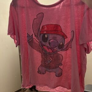 Pink Stitch Crop Top